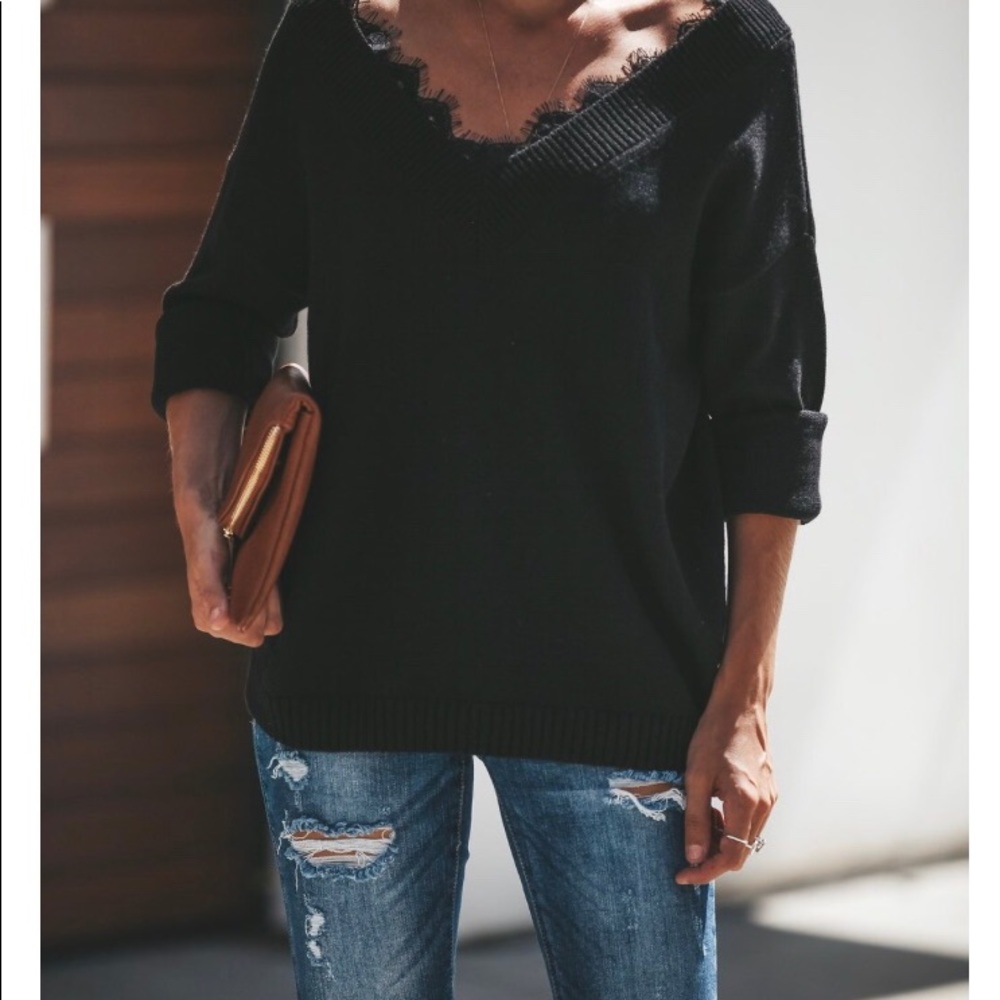 Vici Lydia lace sweater